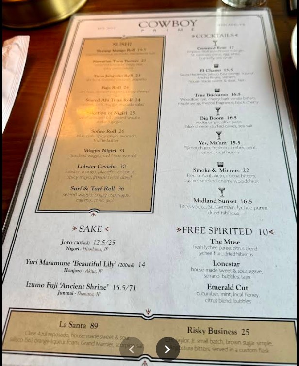 Cowboy Prime Restaurant Menu – Premium Steaks, Seafood & Fine Dining in ...