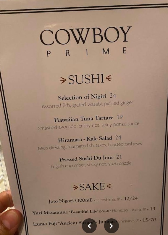 Cowboy Prime Restaurant Menu – Premium Steaks, Seafood & Fine Dining in ...